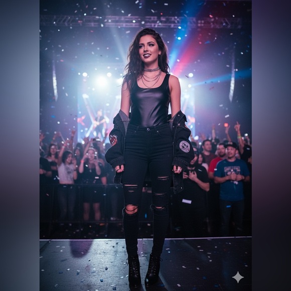 Francesca’s Blue Rain Faux Leather Bodysuit – Black, Women’s Small - Picture 2 of 8